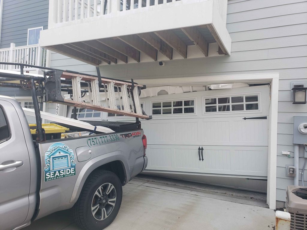 hanged garage door repair- before(1)